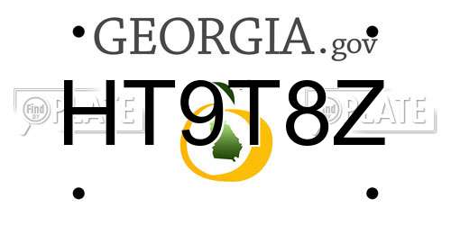 HT9T8Z Georgia License Plate