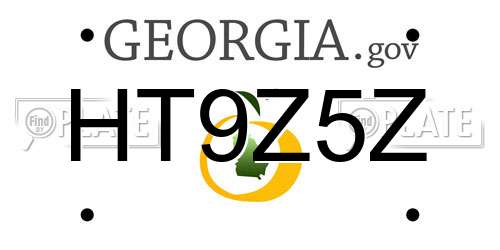 HT9Z5Z Georgia License Plate