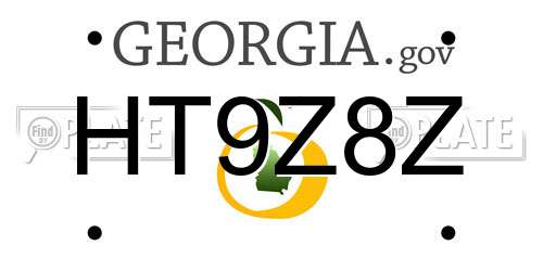 HT9Z8Z Georgia License Plate
