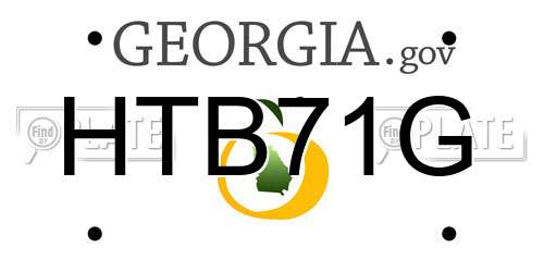 HTB71G Georgia License Plate
