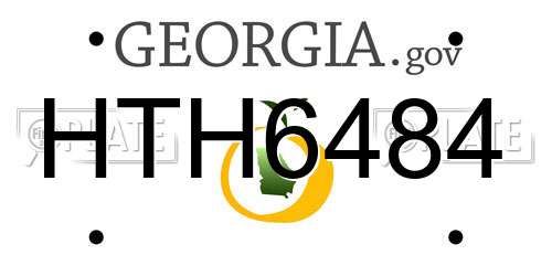 HTH6484 Georgia License Plate