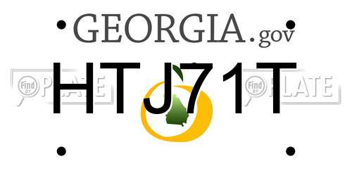 HTJ71T Georgia License Plate