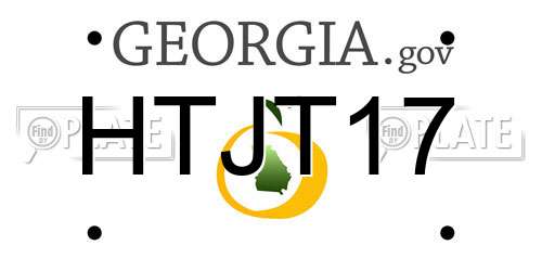 HTJT17 Georgia License Plate
