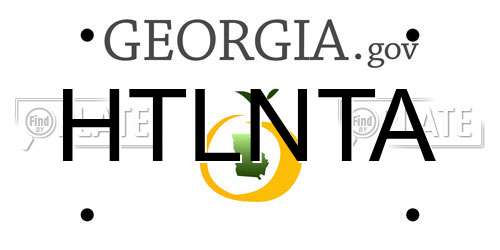 HTLNTA Georgia License Plate