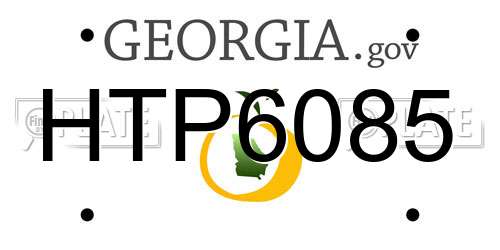 HTP6085 Georgia License Plate