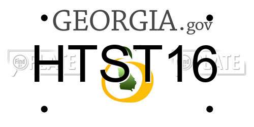 HTST16 Georgia License Plate