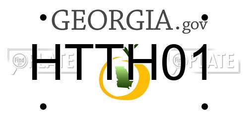 HTTH01 Georgia License Plate