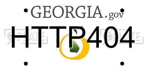 HTTP404 Georgia License Plate