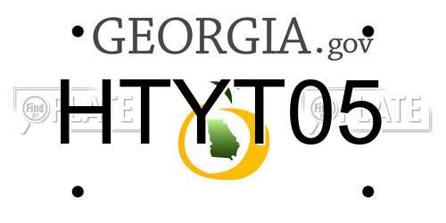 HTYT05 Georgia License Plate