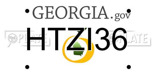 HTZI36 Georgia License Plate