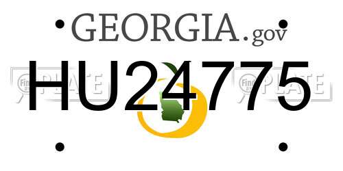 HU24775 Georgia License Plate