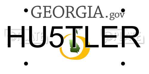 HU5TLER Georgia License Plate