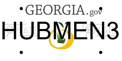 HUBMEN3 Georgia License Plate