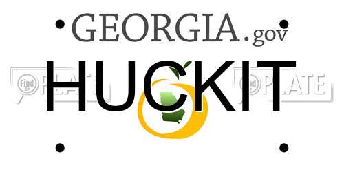 HUCKIT Georgia License Plate