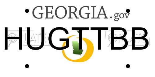 HUGTTBB Georgia License Plate