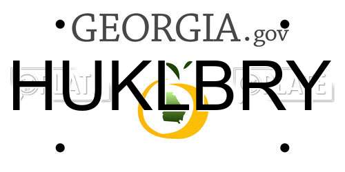 HUKLBRY Georgia License Plate