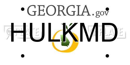 HULKMD Georgia License Plate
