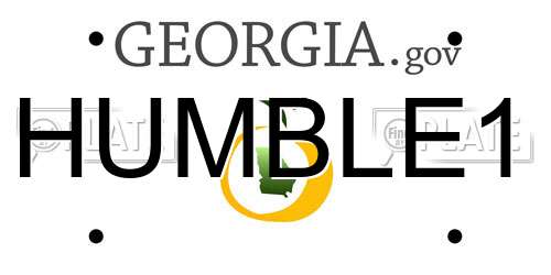 HUMBLE1 Georgia License Plate