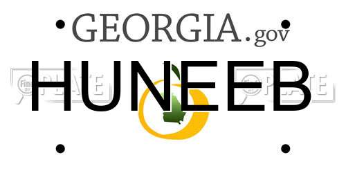 HUNEEB Georgia License Plate