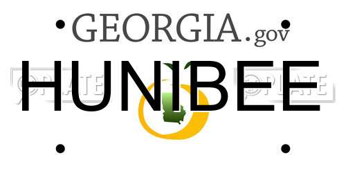 HUNIBEE Georgia License Plate
