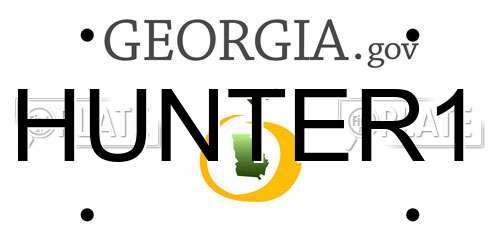 HUNTER1 Georgia License Plate
