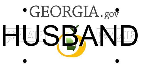 HUSBAND Georgia License Plate