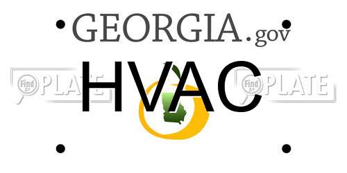 HVAC Georgia License Plate