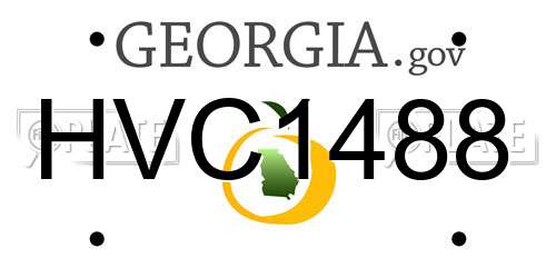 HVC1488 Georgia License Plate