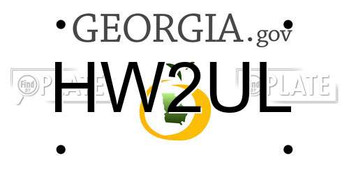 HW2UL Georgia License Plate