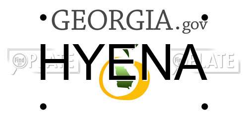 HYENA Georgia License Plate