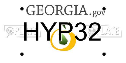 HYP32 Georgia License Plate
