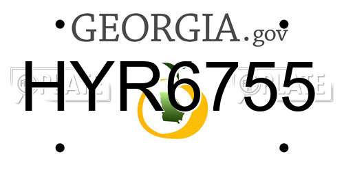 HYR6755 Georgia License Plate
