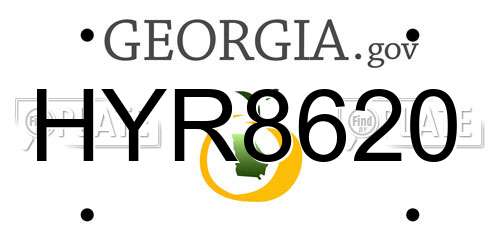 HYR8620 Georgia License Plate