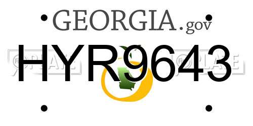 HYR9643 Georgia License Plate
