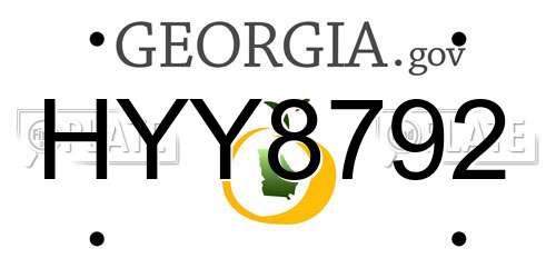 HYY8792 Georgia License Plate