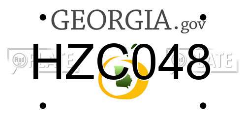 HZC048 Georgia License Plate