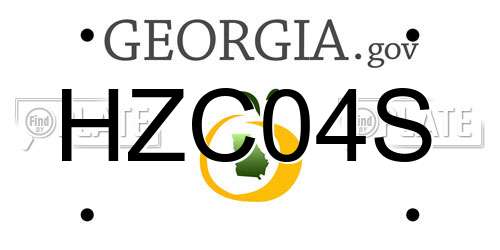 HZC04S Georgia License Plate