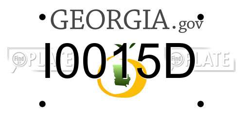 I0015D Georgia License Plate