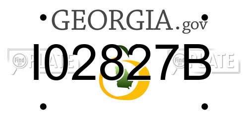 I02827B Georgia License Plate