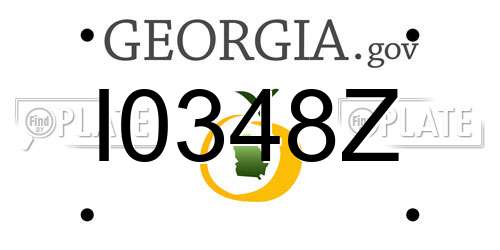 I0348Z Georgia License Plate