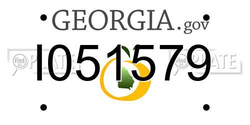 I051579 Georgia License Plate