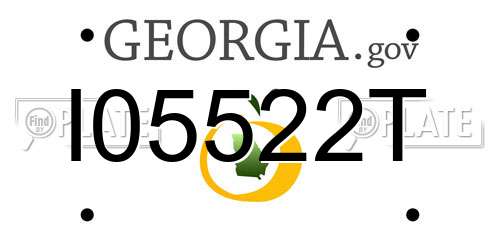I05522T Georgia License Plate