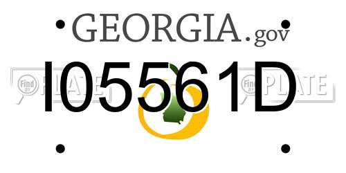 I05561D Georgia License Plate