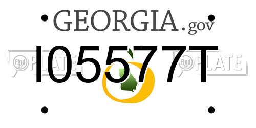 I05577T Georgia License Plate