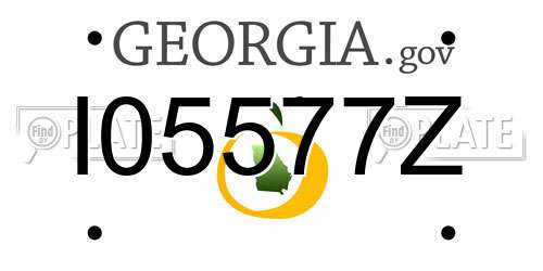 I05577Z Georgia License Plate
