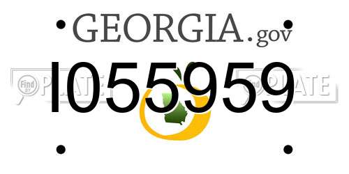 I055959 Georgia License Plate