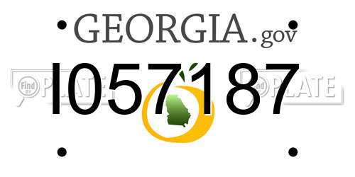 I057187 Georgia License Plate