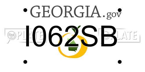 I062SB Georgia License Plate