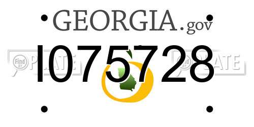 I075728 Georgia License Plate