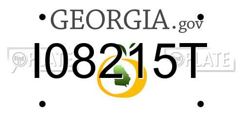 I08215T Georgia License Plate